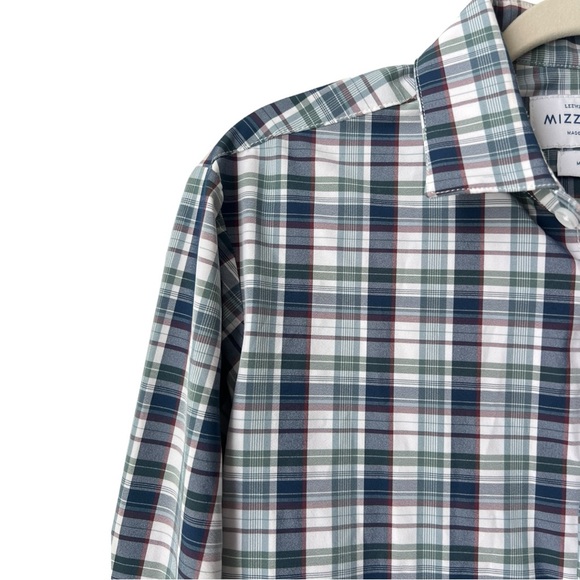 Mizzen + Main Leeward Medium Trim Fit Long Sleeve Stretch Button Up Shirt Plaid - Picture 2 of 5